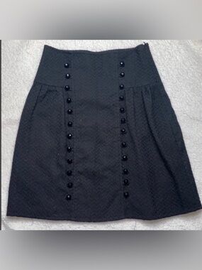 Tulle Black Cute Skirt double Button goth Punk
Size Small